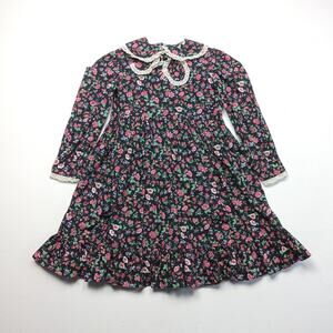 Vintage Handmade Dress Girls Size 6X Floral Cottagecore